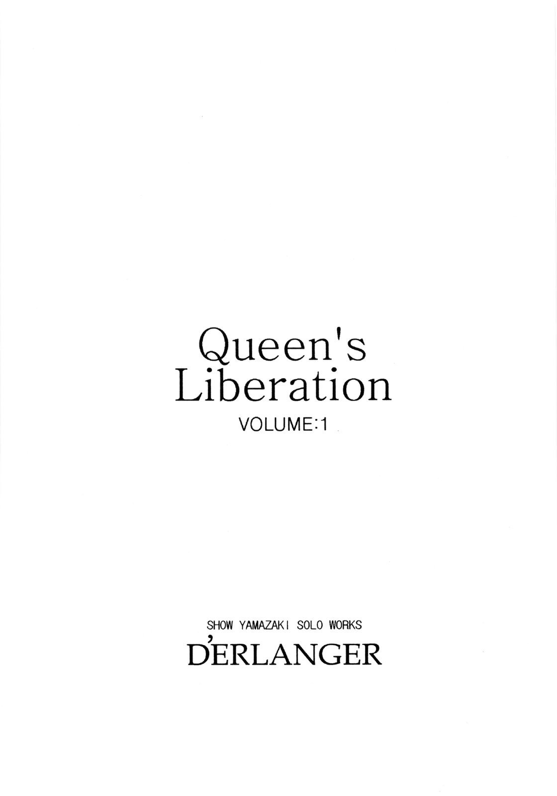 [D&#039;ERLANGER] Queen&#039;s Liberation VOLUME 1 (Queen&#039;s Blade) 