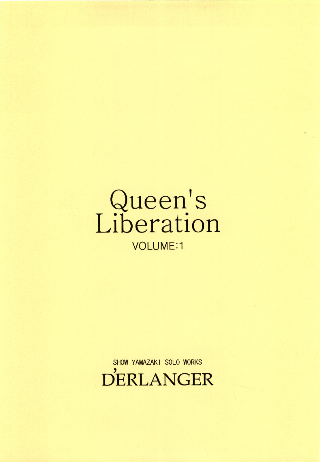 [D&#039;ERLANGER] Queen&#039;s Liberation VOLUME 1 (Queen&#039;s Blade) 
