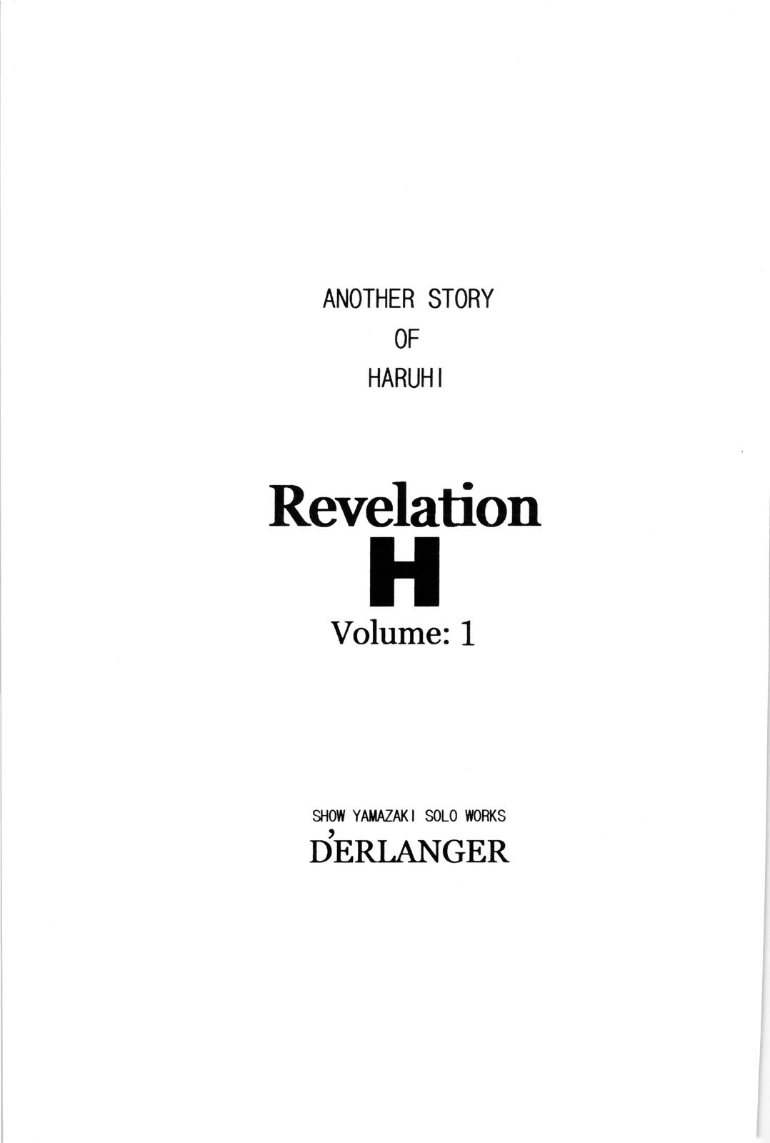 [D&#039;ERLANGER] Revelation H 