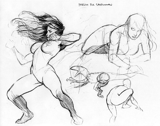 Cavewoman - Sketches - Frank Cho 